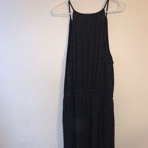 Black & White Print Summer Dress Ties at Waist Pockets A.N.A. Size XL